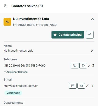 Tenha acesso prático aos dados do seu contato-alvo antes de abordar seu cliente
