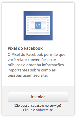 Configurando o pixel para remarketing no Facebook