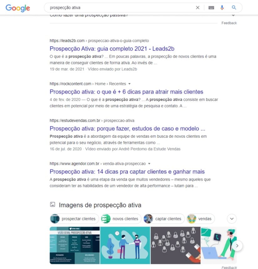 Os resultados de pesquisas no Google podem ser considerados dados não estruturados