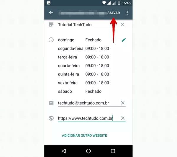 Inclua o e-mail e site da sua empresa
