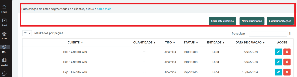 Crie suas listas segmentadas na Leads2b